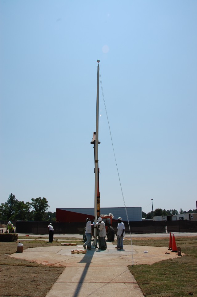 Flagpole Installation - U.S. Army Forces Command (Forward) and U.S. Army Reserve Command (Forward) Headquarters, Fort Bragg, N.C., Sept. 1, 2010