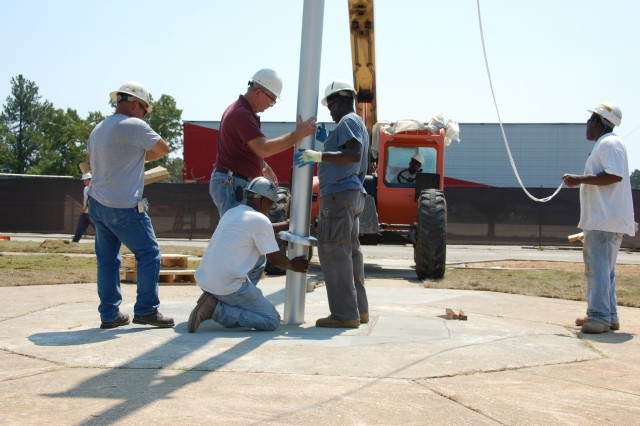 Flagpole Installation - U.S. Army Forces Command (Forward) and U.S. Army Reserve Command (Forward) Headquarters, Fort Bragg, N.C., Sept. 1, 2010