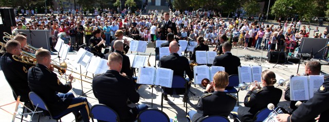 25th ID band performs concert at Aniva Square, Sakhalin Island, Russia