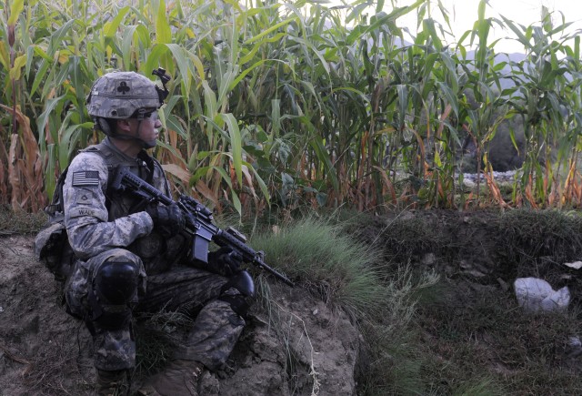 Coalition forces on patrol in Watapur