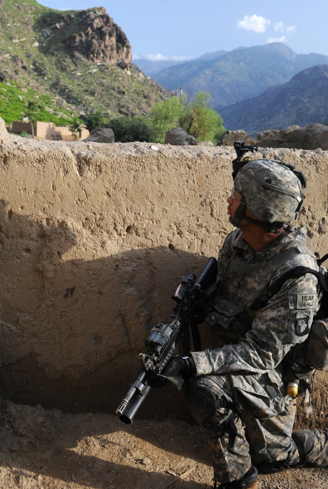 Coalition forces on patrol in Watapur