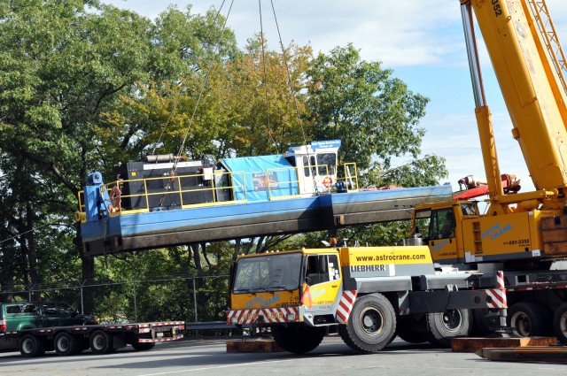 Bringing the barge out