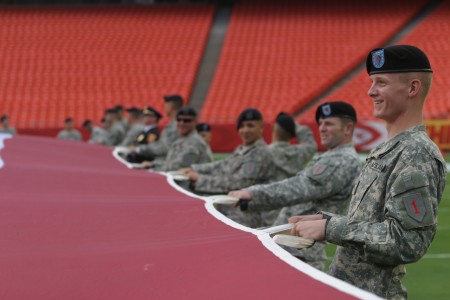 Fort Riley Soldiers take part in KC Chiefs flag ceremony, Article