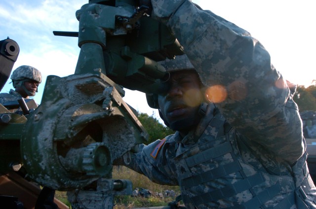 1-258th Field Artillery Fires New Guns
