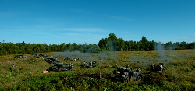 1st Battalion  258th Field Artillery Fires New Guns 