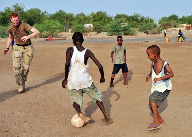 Soccer with children