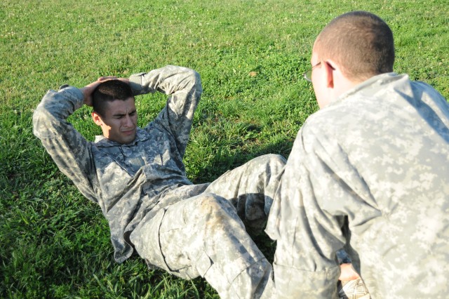 Physical fitness test first step to Special Forces