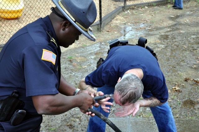 Pepper-spray training prepares USAG-Natick security guards