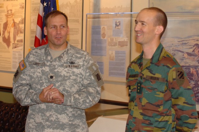 Stewart hosts Belgian officer through Military Personnel Exchange Program