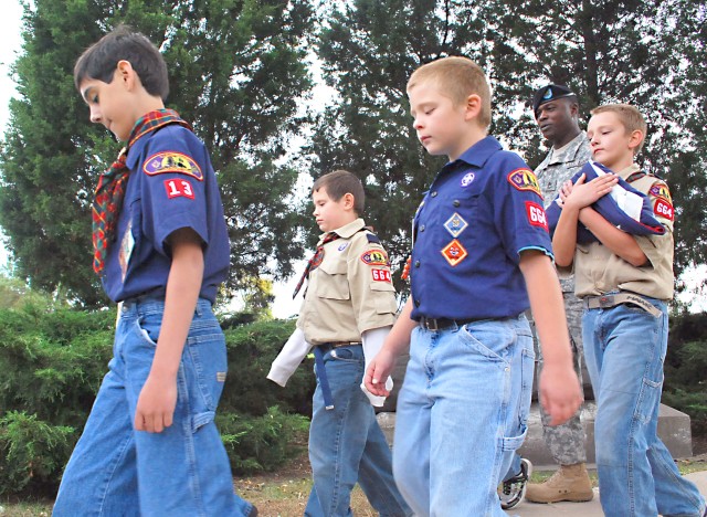 Local Webelos conduct retreat ceremony at RIA