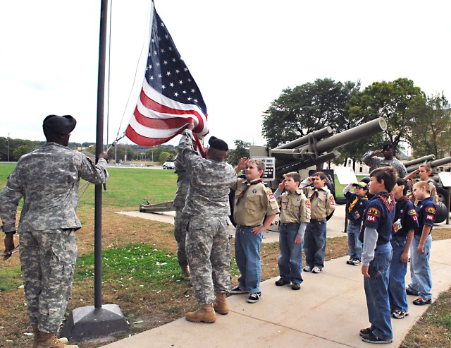Local Webelos conduct retreat ceremony at RIA