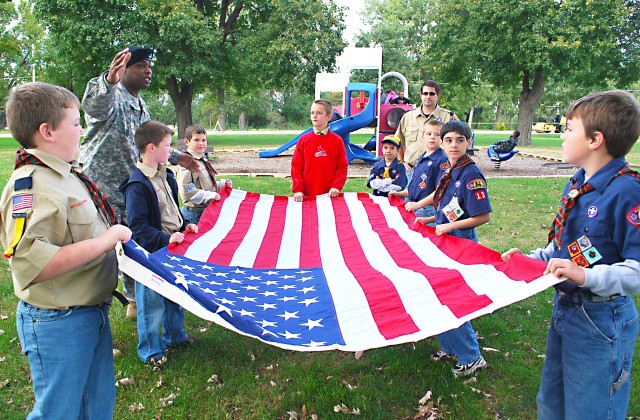 Local Webelos conduct retreat ceremony at RIA