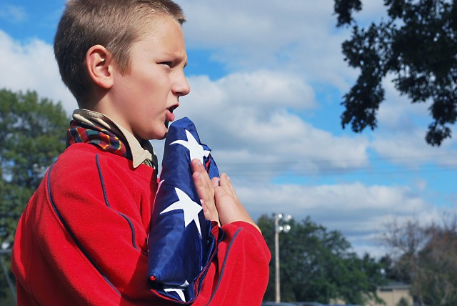 Local Webelos  conduct retreat ceremony at RIA