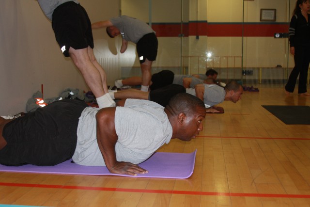 Yoga class builds strength, eases stress for Soldiers in transition