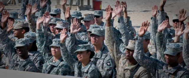 Kandahar Airfield Naturalization Ceremony 1