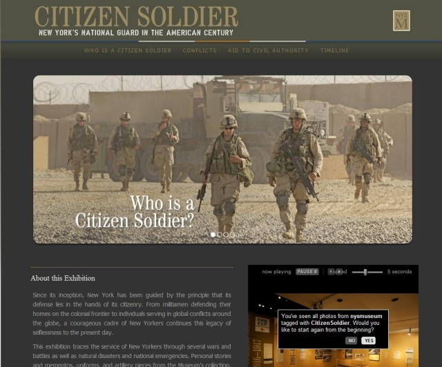 Screen Shot of Citizen Soldier Online Exhibit