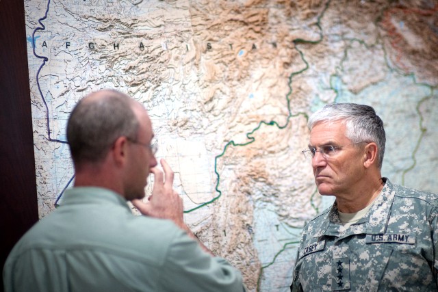 Casey visits deployed Soldiers, meets with ISAF leaders in Afghanistan