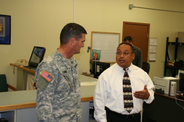 CECOM Commander and logistics staff discuss requirements with units