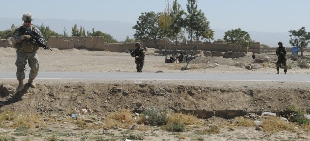 TF Currahee Soldiers on patrol in KKC