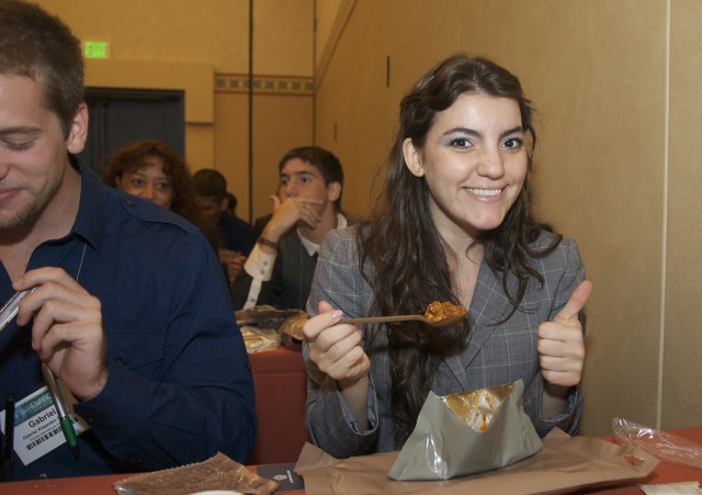 Students test Army rations at conference