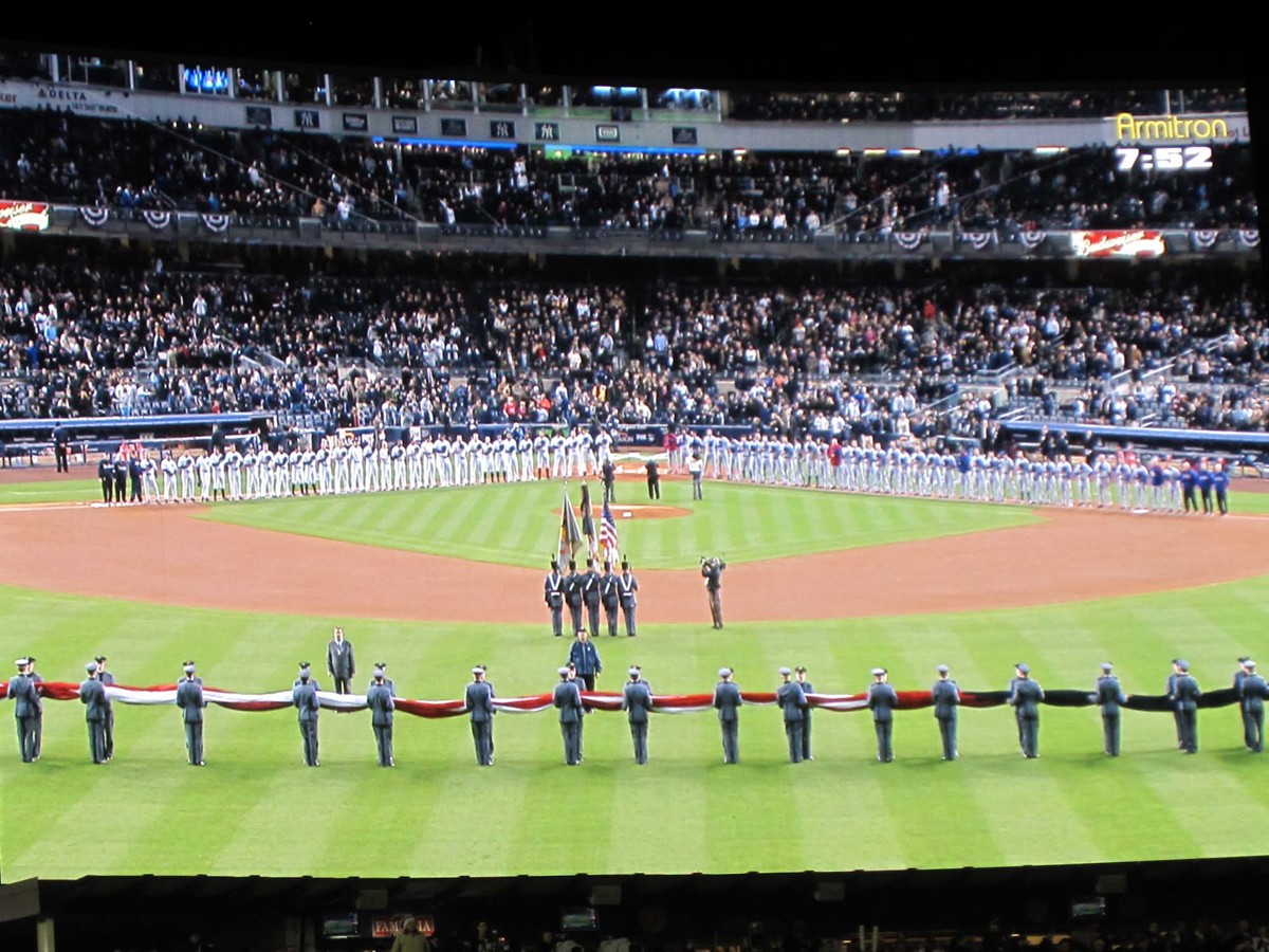 yankee stadium, view of Yankee Stadium from a recent helico…