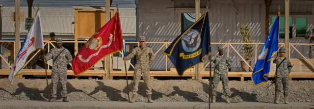 U.S military flags represent at TOA