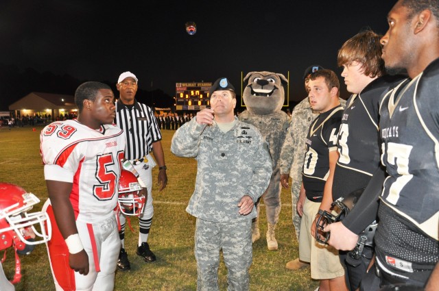 Richmond Hill High thanks military at football game