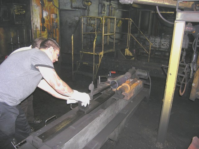 SCAAP-Measuring and inspecting newly-forged part.
