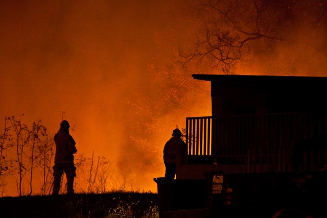 Silhouettes in the Fire