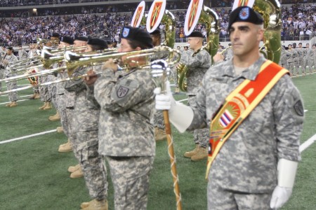 77th Army Band plays at Texas Rangers game, Article