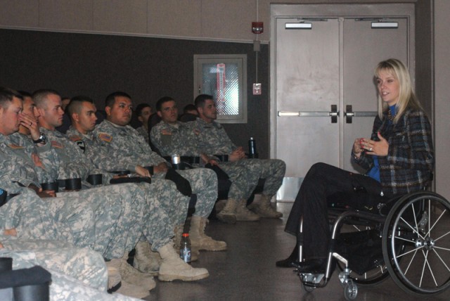 Army spouse, paraplegic shares personal story, urges Soldiers to drive safely