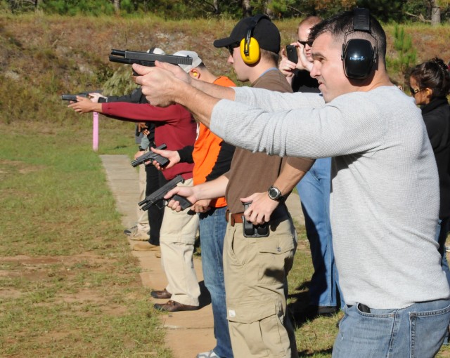 Aviation Captains Career Course students enhance combat pistol skills