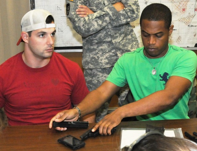 Aviation Captains Career Course students enhance combat pistol skills