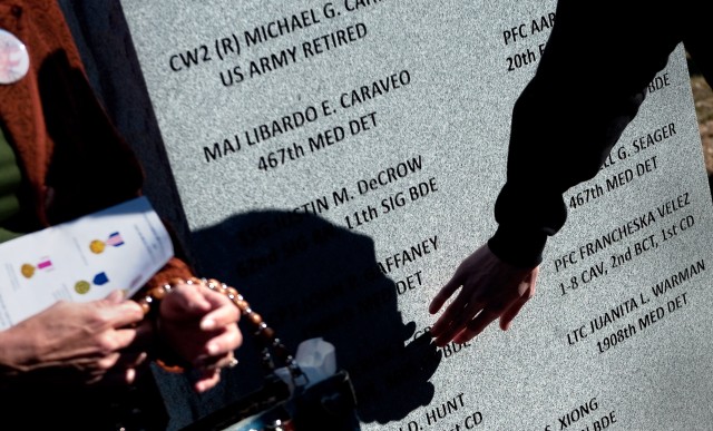 Memorial stone viewing