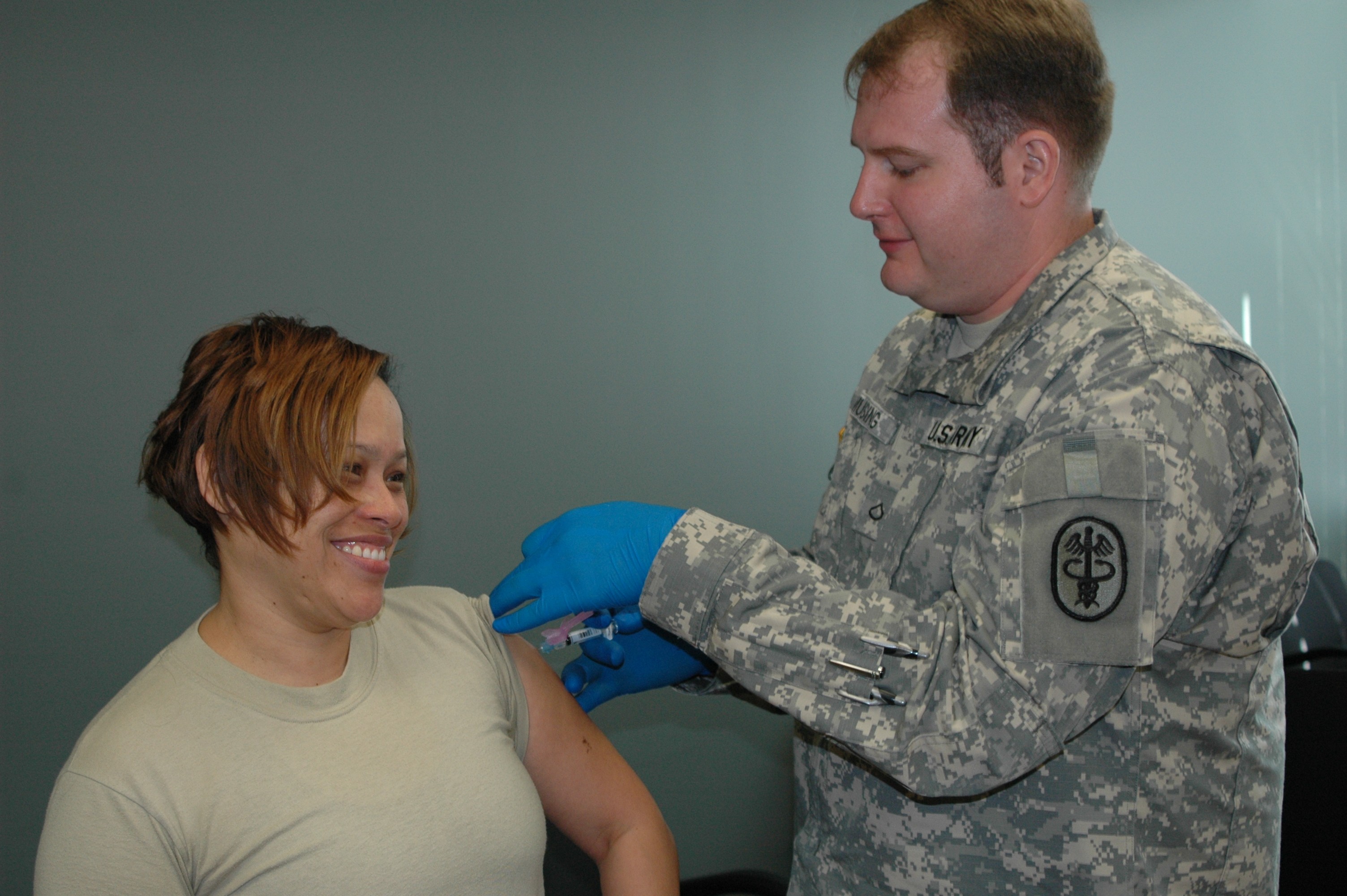 and USARC Forward personnel get their H1N1 and seasonal flu
