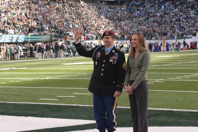 Staff Sgt. Giunta at New York Jets Game (1 of 5)