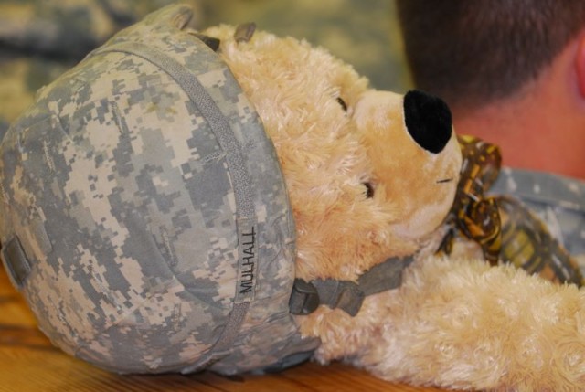 Para-bear Mulhall waits for his chance to jump at Operation Toy Drop