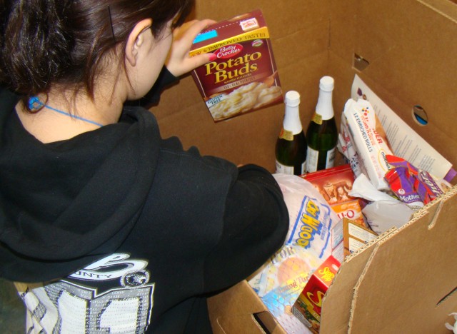 80 boxes of groceries = 800 Thanksgiving meals