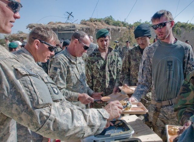 ISAF CSM has Thanksgiving with troops in the field