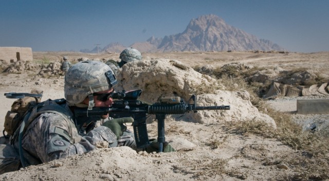 Soldiers guard the mountains of Afghanistan
