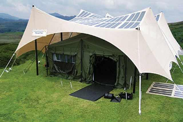 Army evaluating transportable solar-powered tents, Article