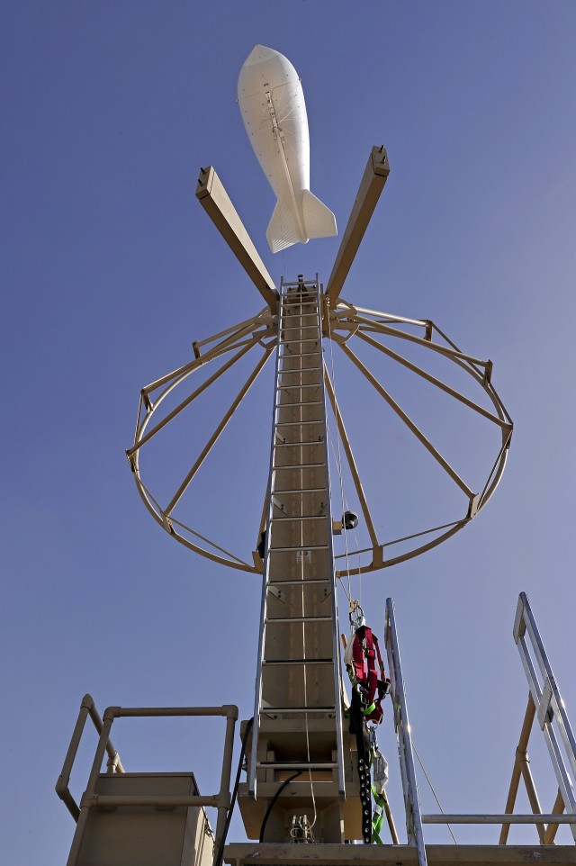 Aerostat balloon provides "eyes in the sky" for enhances security in Uruzgan