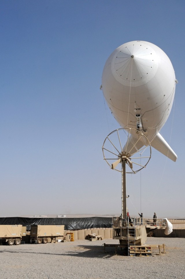 Aerostat balloon provides "eyes in the sky" for enhanced security in Uruzgan