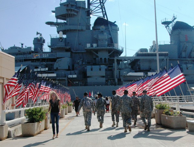 CAB Soldiers REUP on USS Missouri