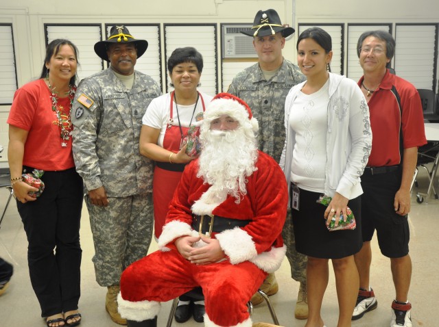 Santa visits Wheeler Elementary School