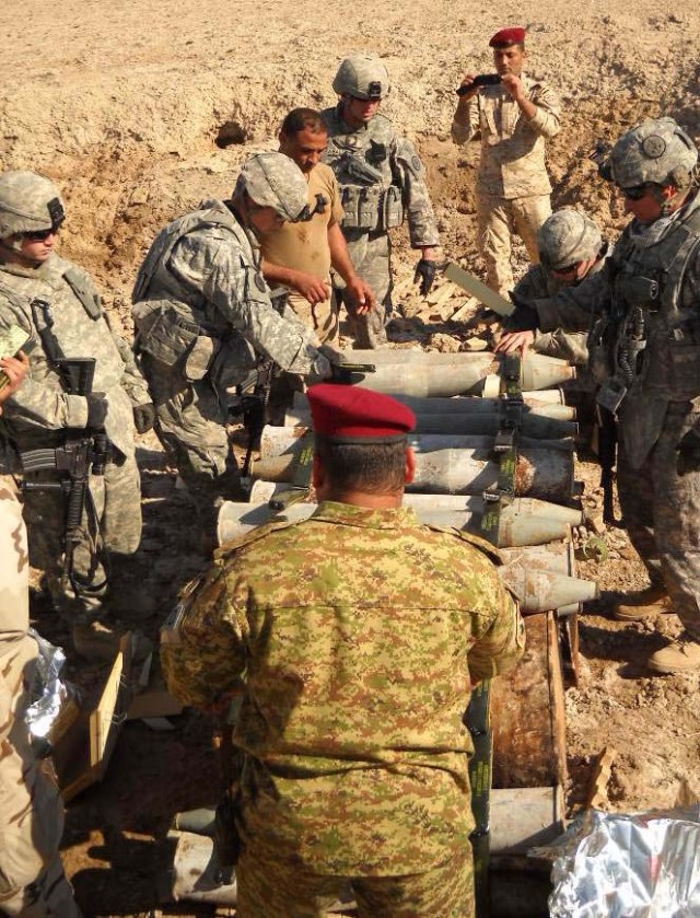 Big bang: US, Iraqi explosives disposal teams destroy cache