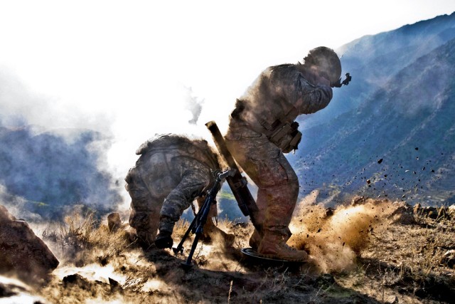 Firing a mortar