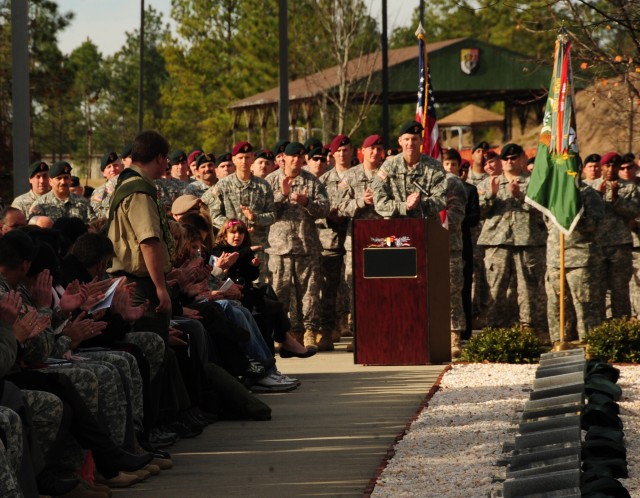 3rd SFG (A) holds dedication for completed Memorial Walk 