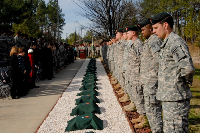 3rd SFG (A) holds dedication for completed Memorial Walk 