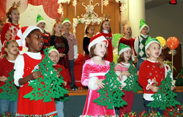 Children enjoy milk, cookies with Santa